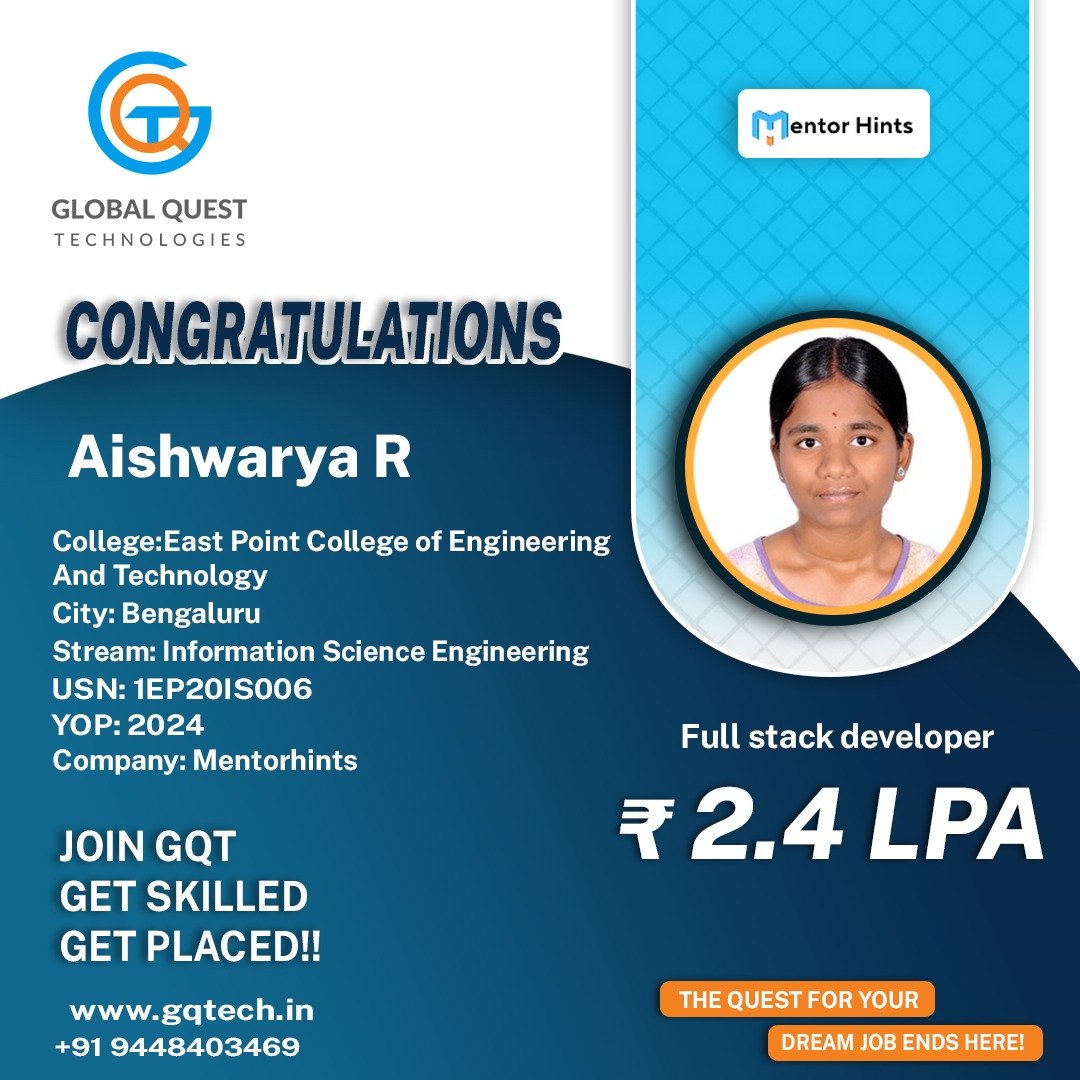 Aishwarya R Placement