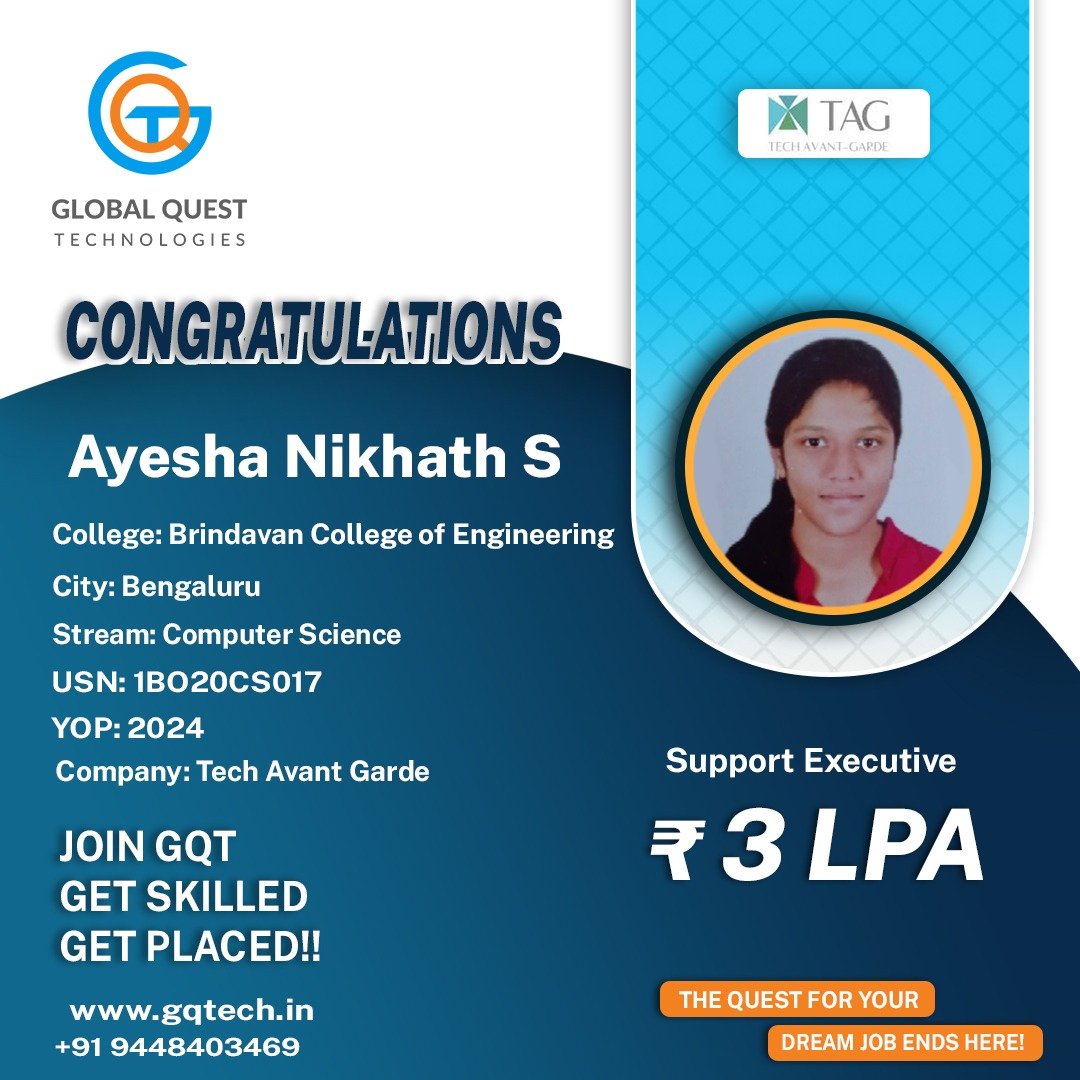 Ayesha Nikath placement