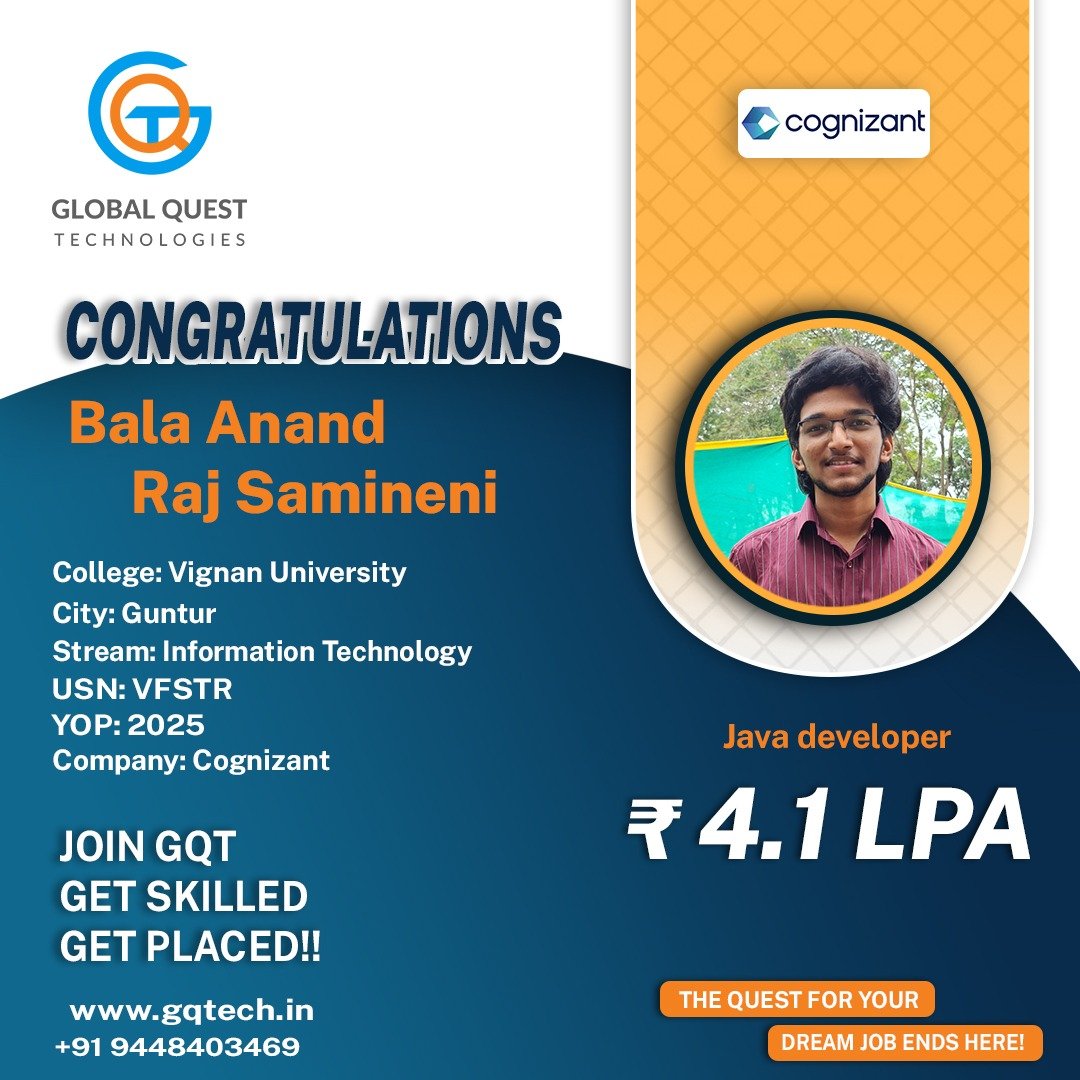 Bala Anand Raj Placement