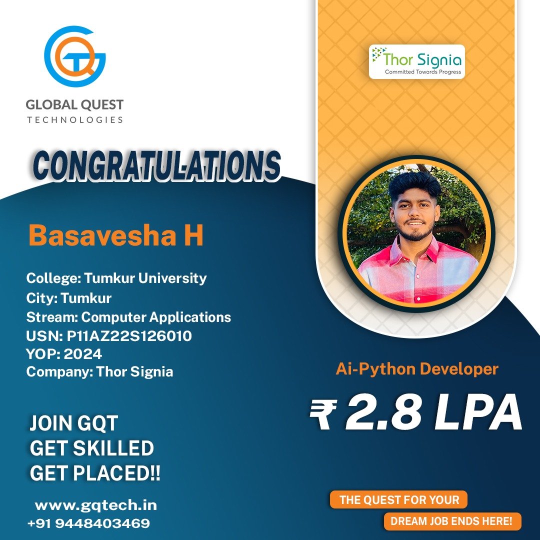 Basavesha H Placement
