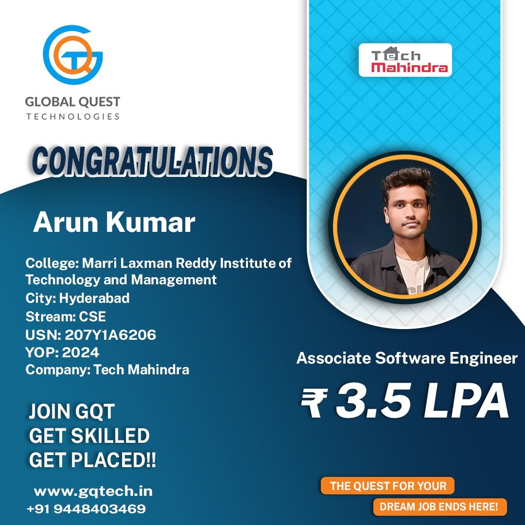 Govind Arun Kumar Placement