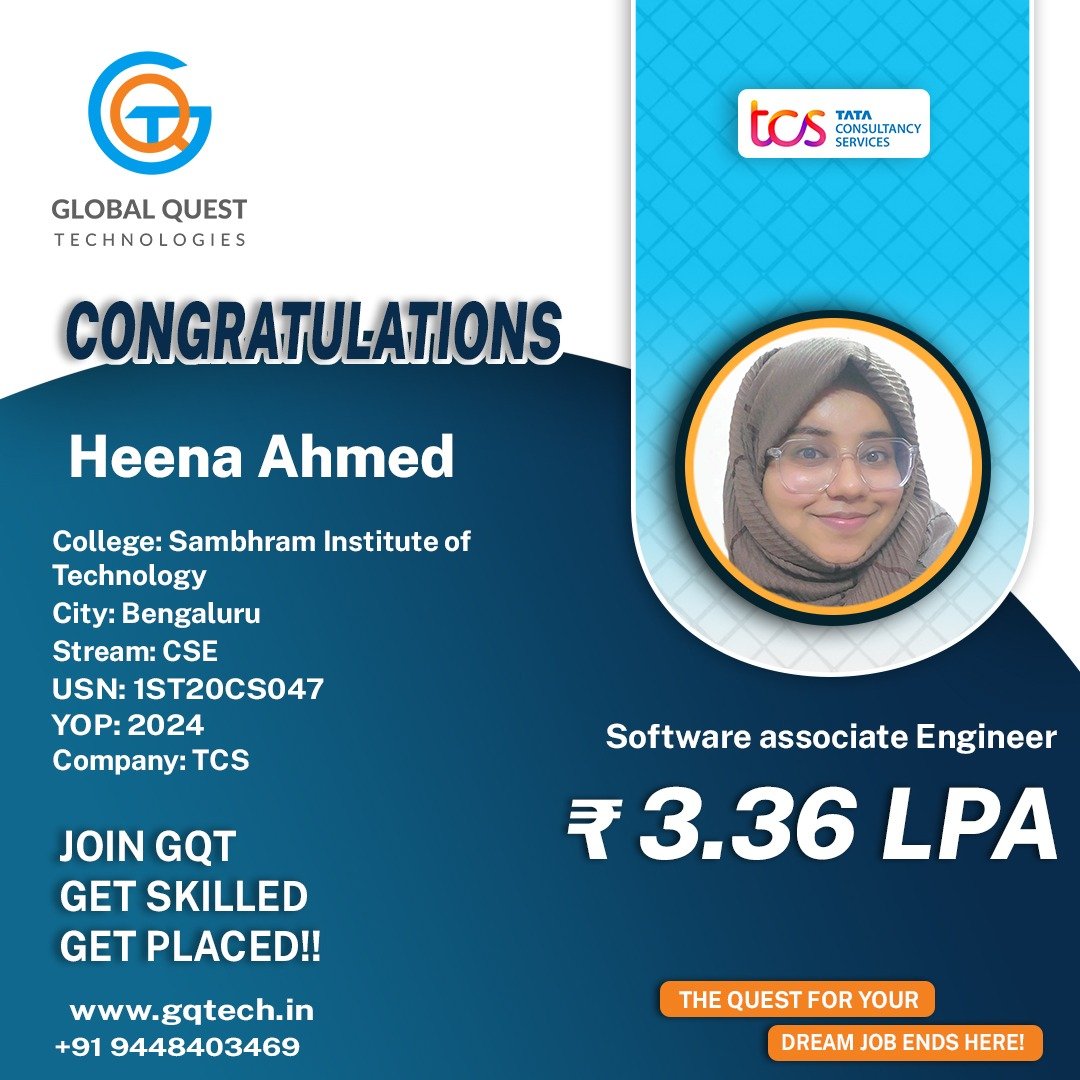 Heena Ahmed Placement