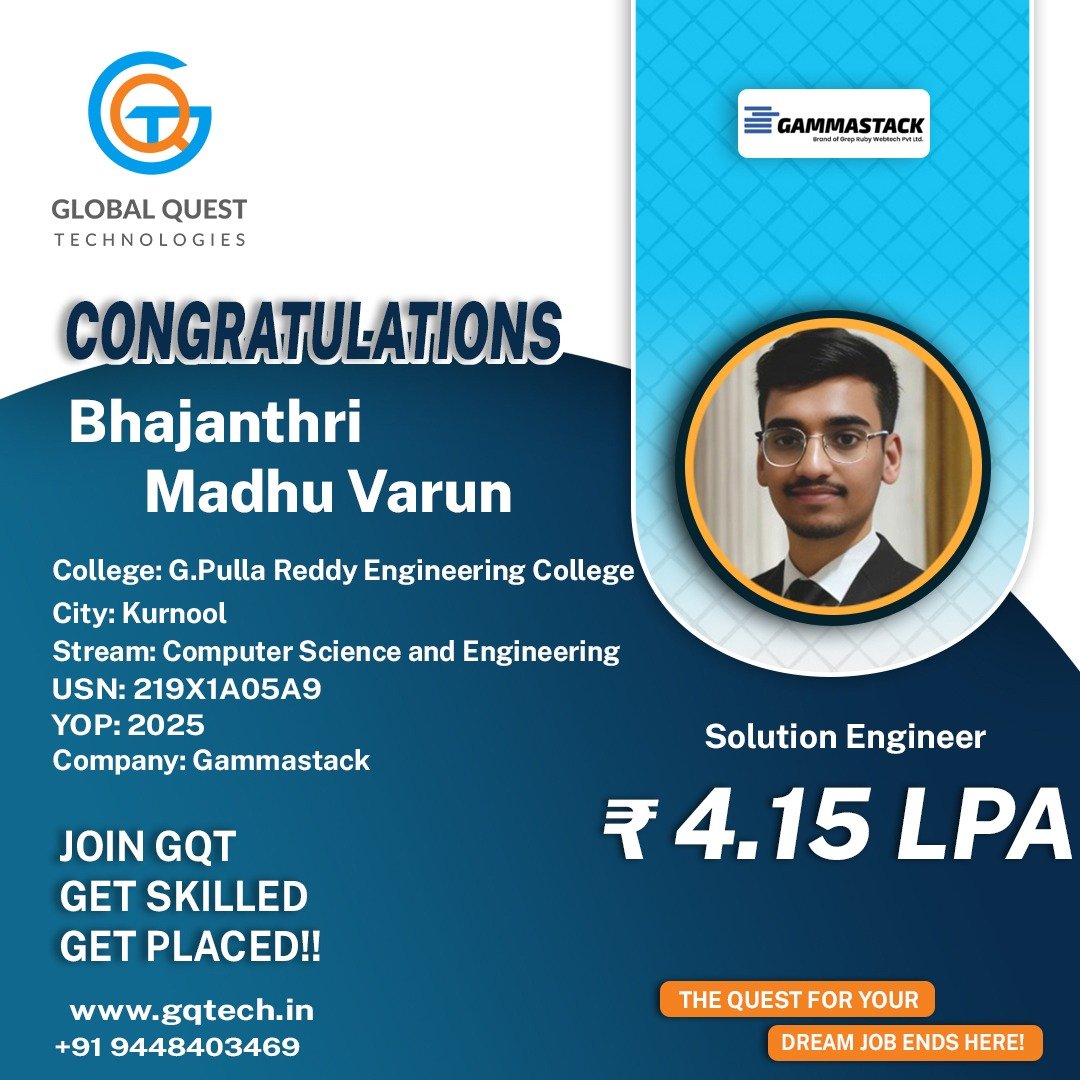 Madhu Varun Placement