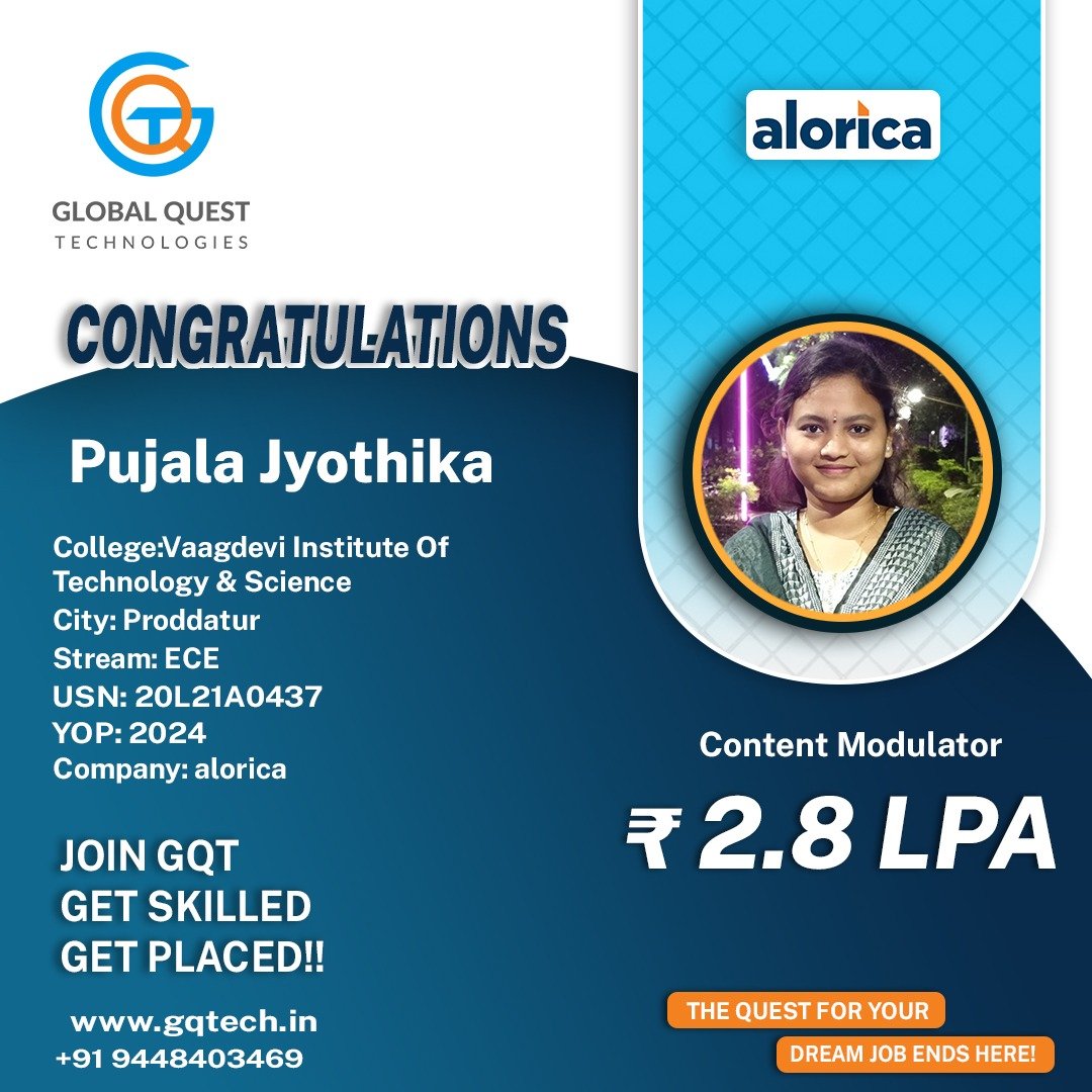 Pujala Jyothika placement