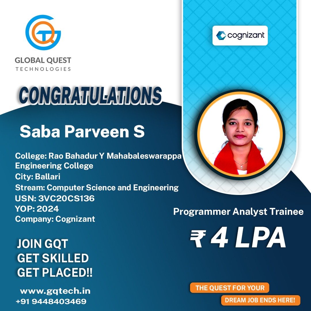 Saba Parveen Placement