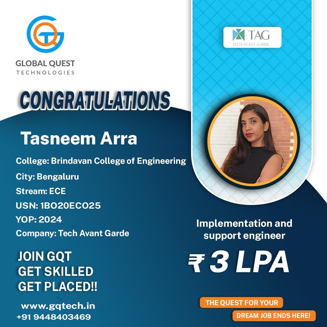 Tasneem Arra placement